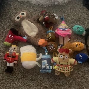 Bundle of dog toys